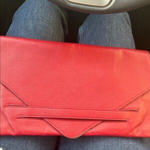 MyChoice leather Burgundy Envelope Clutch Bag